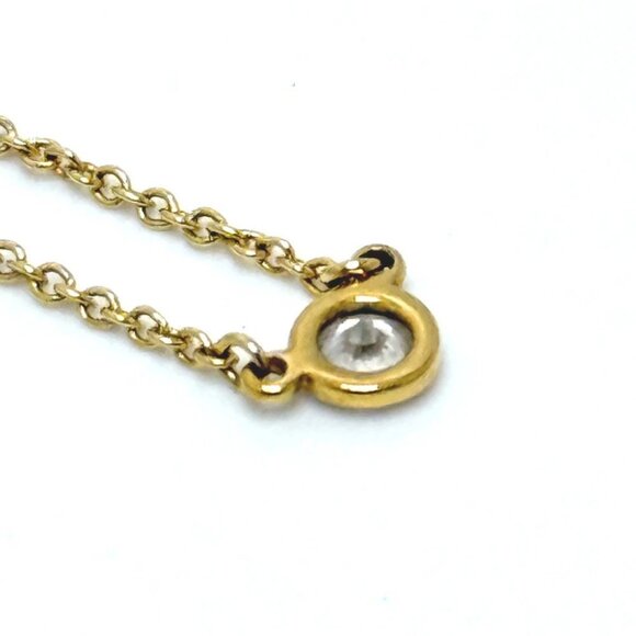 TIFFANY&Co. K18YG 1P Diamond By the Yard Elsa Peretti Accessory Jewelry Necklace - Picture 6 of 9